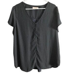 Philosophy Black and White Polka Dot Blouse